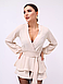 Молодіжний красивий романтичний комбінезон з шортами, бежевий, фото 2