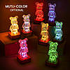 Нічник 3D Bearbrick Ведмедик KX197 8 кольорів, RGB+Warm Light, фото 9