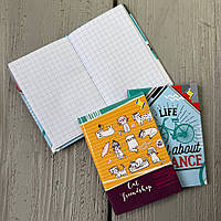 Блокнок А7, 32 аркуша, тверда палітурка, ламінація, блок офсетний