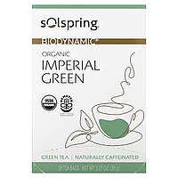 Dr. Mercola, Solspring, Biodynamic, органічний імператорський зелений чай, 18 чайних пакетиків, 36 г (1,27 унції)