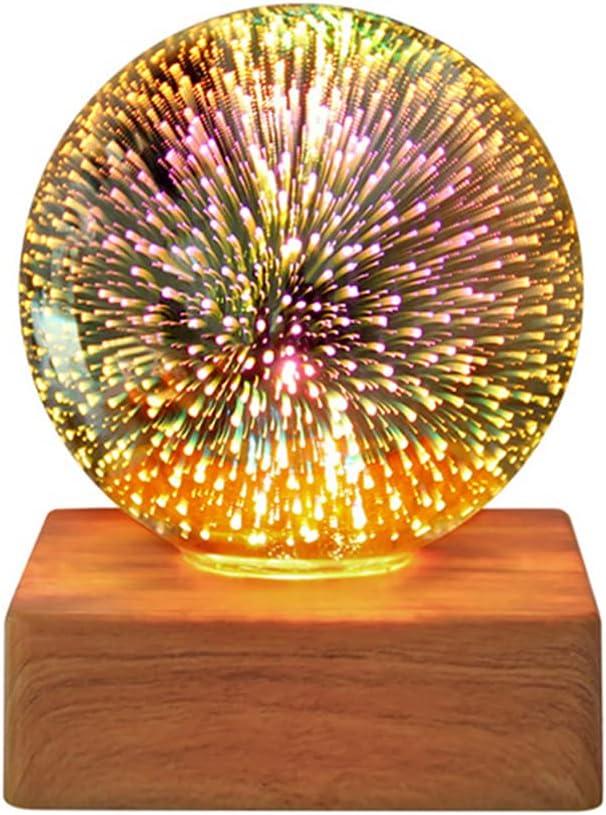 Нічник 3D Кришталева куля MYT10257, RGB+Warm Light, фото 1