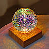 Нічник 3D Кришталева куля MYT10257, RGB+Warm Light, фото 2