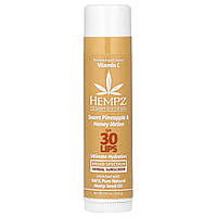 Hempz, рослинний сонцезахисний крем для губ із SPF 30, солодкий ананас і медова диня, 4,25 г (0,15 унції)