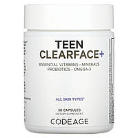Codeage, Teen Clearface Vitamins, для всех типов кожи, 60 капсул