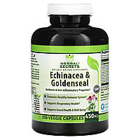 Herbal Secrets, Echinacea & Goldenseal, 450 мг, 250 рослинних капсул