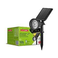 LED світильник садово-парковий Eurolamp 2W 6500K з акумулятором та сонячною батареєю LED-2W/6500K(S4)