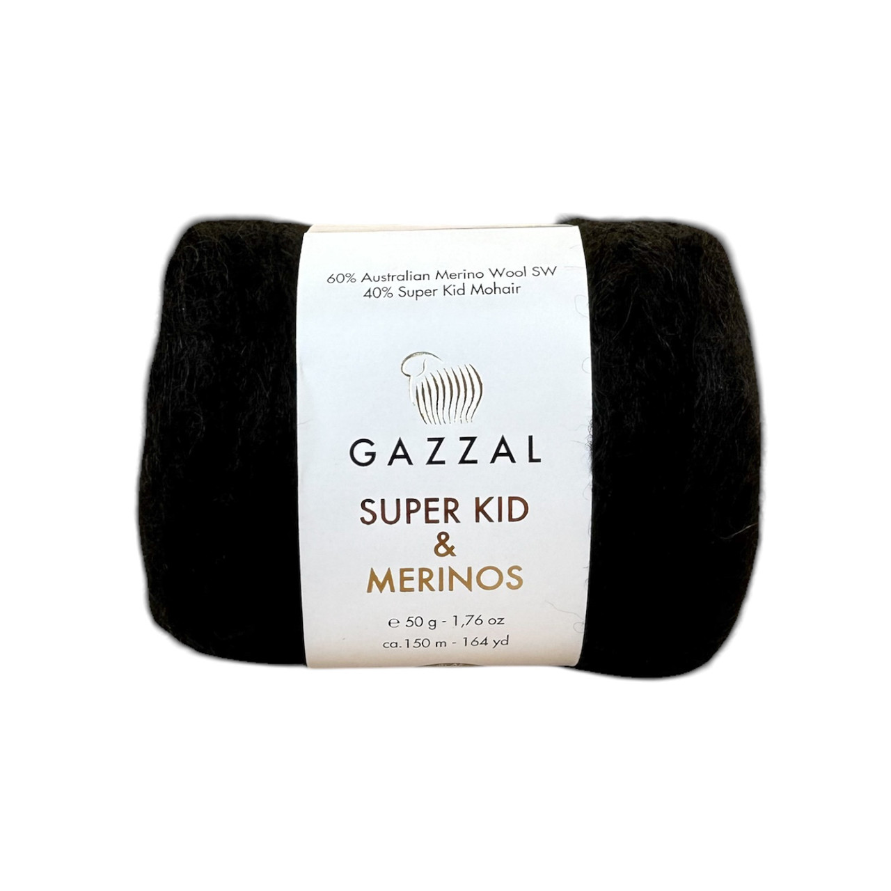 Gazzal SUPER KID & MERINOS (Супер Кід и Меринос) № 61275 чорний (Пряжа мериносова вовна, нитки для в'язання), фото 1