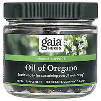 Gaia Herbs, олія орегано, 180 веганських рідких фітокапсул