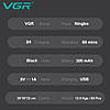 Тример VGR 2 в 1 V-615, 2 насадки (для носу та волосся), IPX4, фото 6