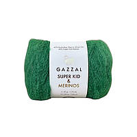 Gazzal SUPER KID & MERINOS (Супер Кід и Меринос) № 61284 зелений (Пряжа мериносова вовна, нитки для в'язання)