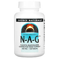 N-ацетил глюкозамін, N-A-G, Source Naturals, 500 мг, 120 таблеток