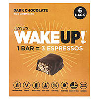 Jesse's WAKEUP!, рисові батончики, чорний шоколад, 6 упаковок, 32 г (1,13 унції)
