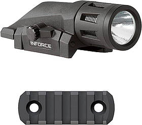 Ліхтар збройовий InForce WML Gen2, Світло: Біле/ІЧ, 400 lumens, з адаптером на рейку шолома, Колір: Black