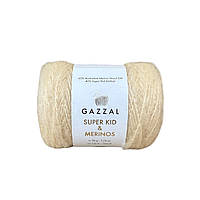 Gazzal SUPER KID & MERINOS (Супер Кід и Меринос) № 61276 кремовий (Пряжа мериносова вовна, нитки для в'язання)