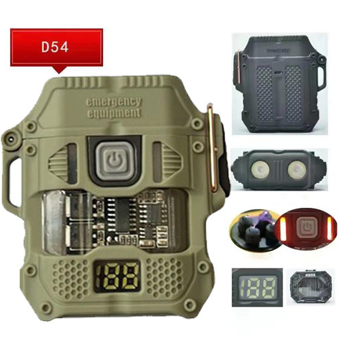 Ліхтар MULTIFUNCTIONAL D54-2COB, Li-Ion акум., індикація заряду, вологозахист, ЗУ Type-C, запальничка, Box, фото 1