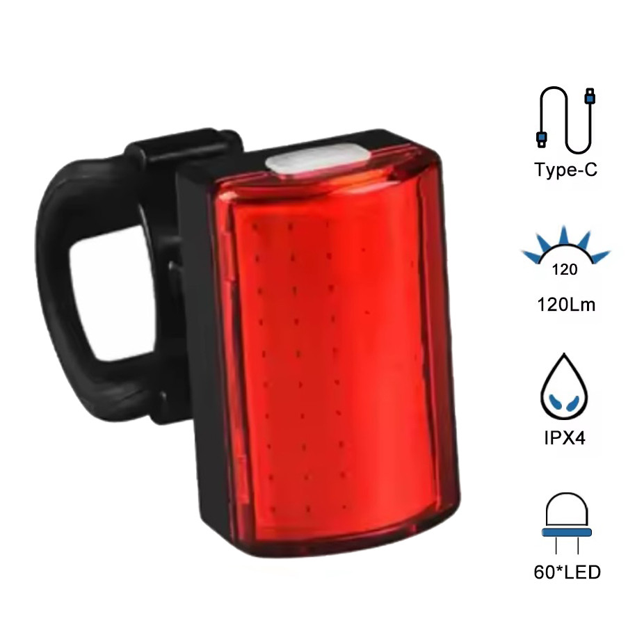 Велоліхтар MY-2105-60LED, waterproof, Li-Ion  акумулятор, ЗУ Type-C, фото 1