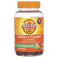 Metamucil, Клітковина + вітаміни C, D і B12, цитрусові, 72 жувальні таблетки