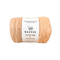 Gazzal SUPER KID & MERINOS (Супер Кід и Меринос) № 61278 персиковий (Пряжа мериносова вовна, нитки для в'язання)