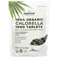 Earth Circle Organics, Таблетки зі 100% органічної хлорели, 1000 таблеток, 8,75 унції (248 г)