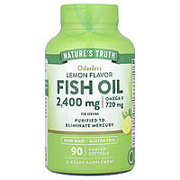 Nature's Truth, Риб’ячий жир, лимон, 90 капсул, вкритих оболонкою