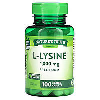 Nature's Truth, L-лізин, 1000 мг, 100 капсул, вкритих оболонкою