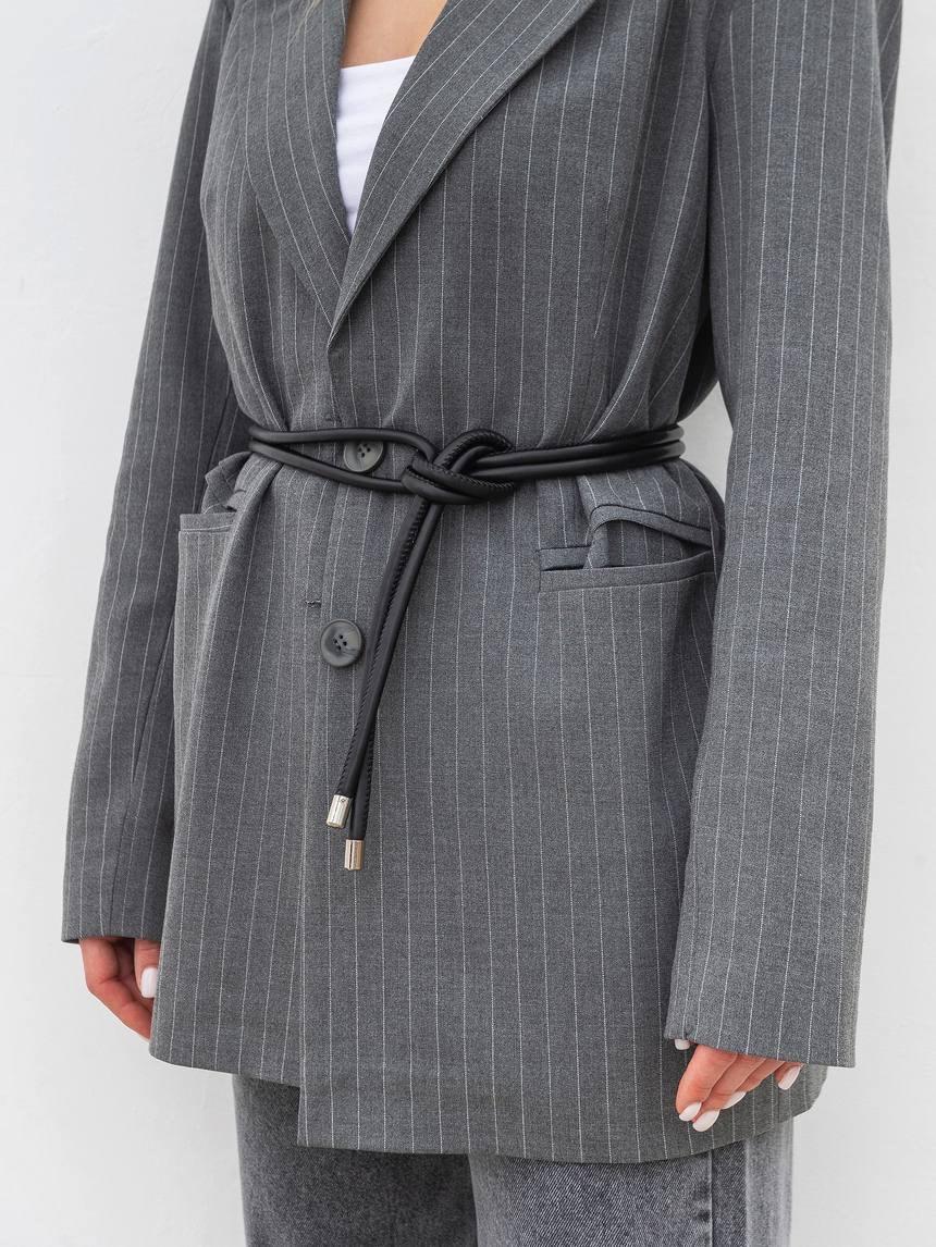 Жіночий ремінь-шнурок з еко шкіри, фото 1