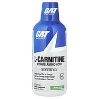 GAT, Sport, L-Carnitine, Green Apple, 3,000 mg, 16 oz (473 ml)