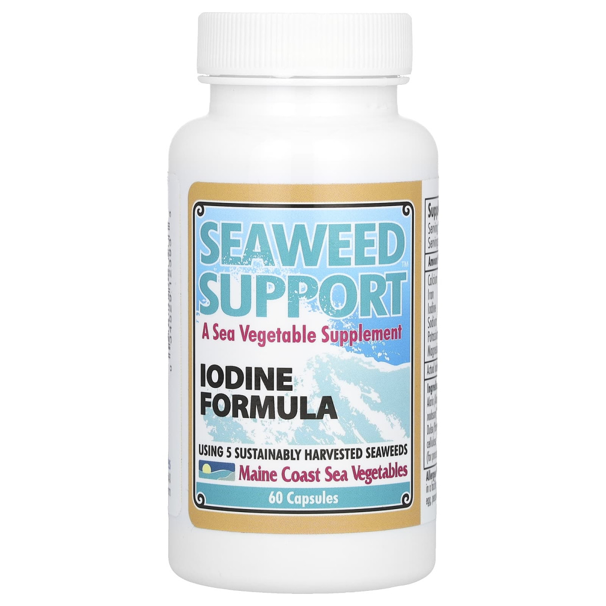 Maine Coast Sea Vegetables, Seaweed Support, йодна формула, 60 капсул