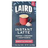 Laird Superfood, Лате швидкого приготування, солодкий і вершковий, 5 упаковок по 25 г (0,9 унції)