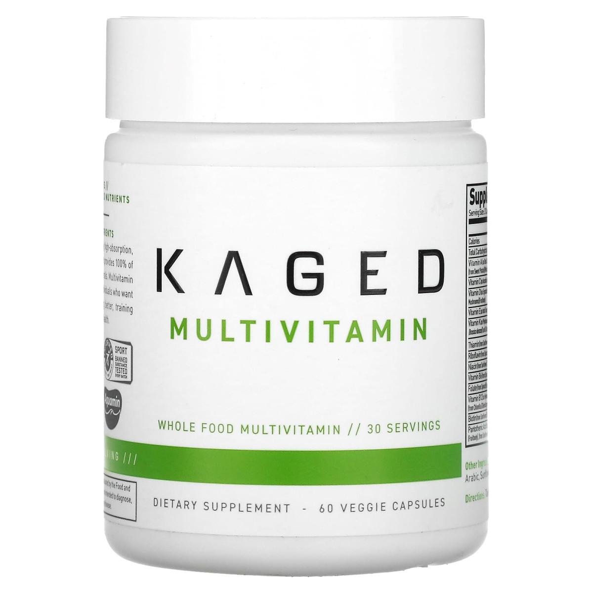 Kaged Muscle, Мультивітаміни, 60 рослинних капсул