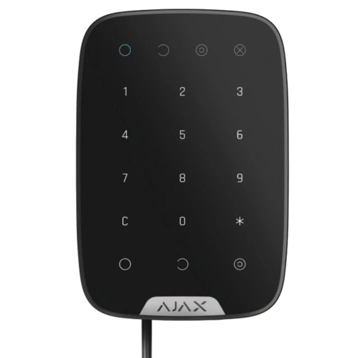 Ajax Keypad Fibra black Дротова сенсорна клавіатура, фото 1
