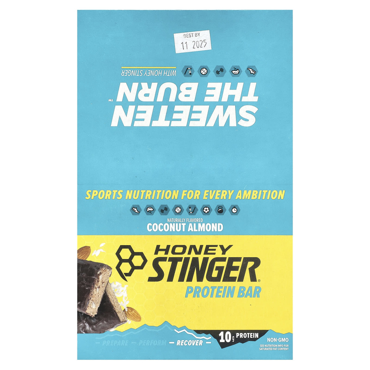 Honey Stinger, протеїновий батончик, кокос і мигдаль, 15 батончиків по 42 г (1,5 унції)