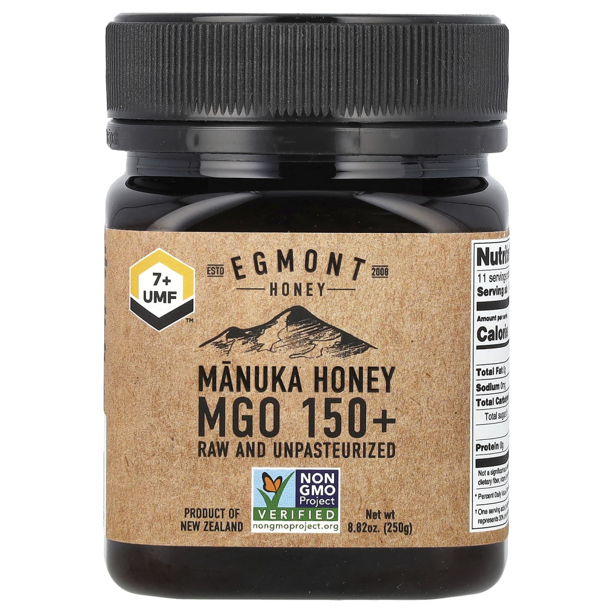 Egmont Honey, Мед манука, сирий та непастеризований, MGO 150+, 8,82 унції (250 г)