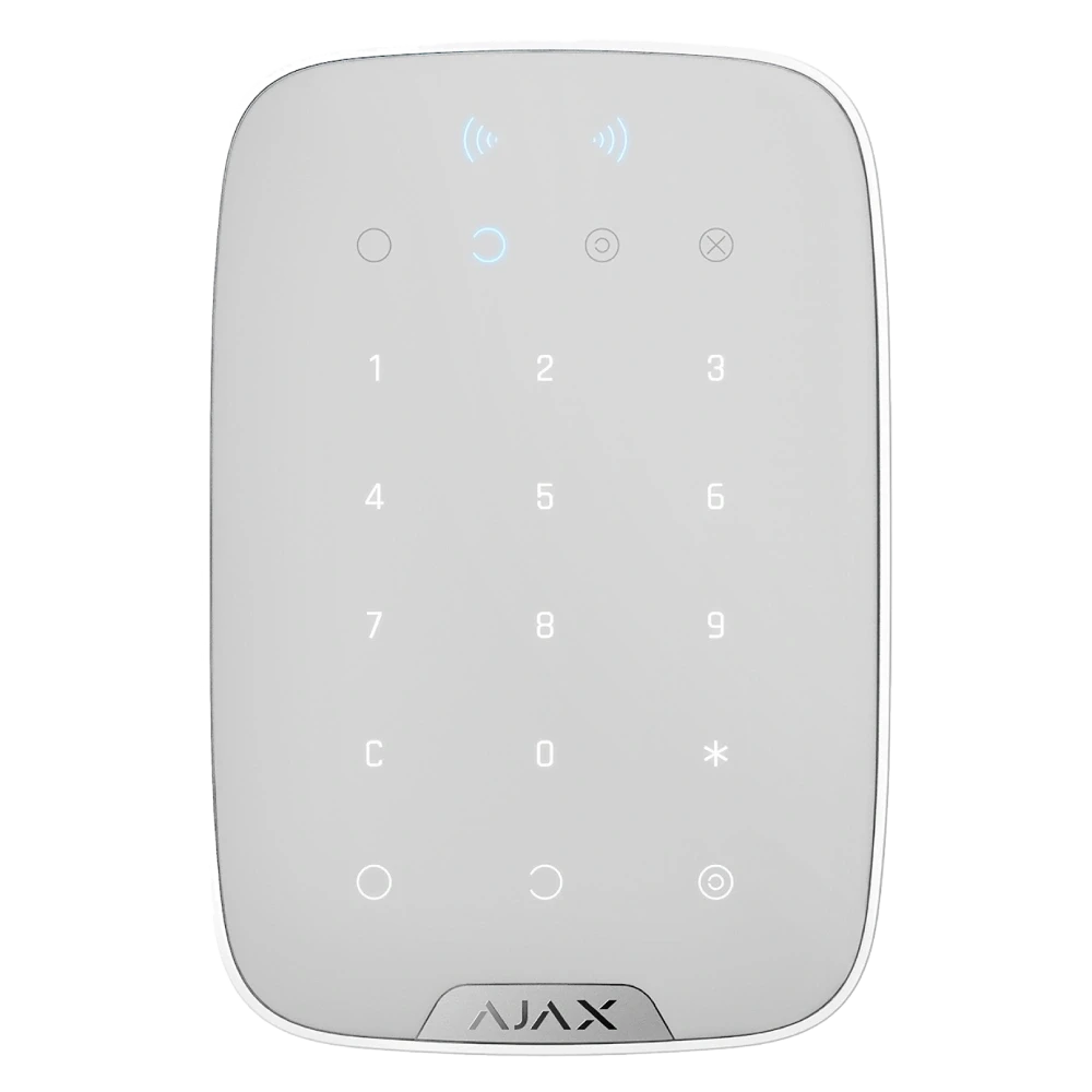 Бездротова клавіатура з підтримкою захищених карток і брелоків Ajax Superior Keypad Plus white Jeweller, фото 1