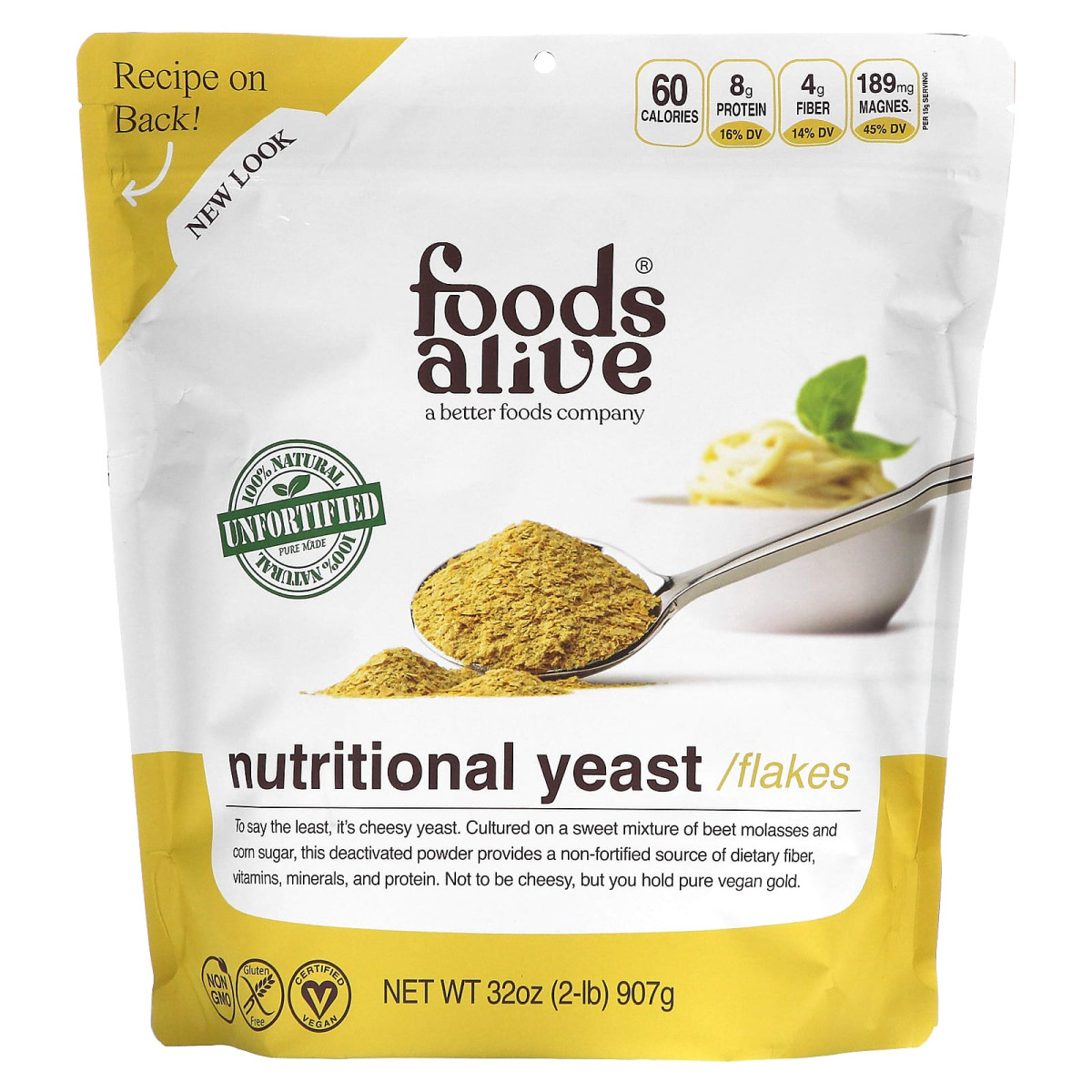 Foods Alive, Superfood, незбагачені харчові дріжджі, 32 унції (907 г)