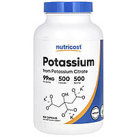 Nutricost, калій, 99 мг, 500 капсул
