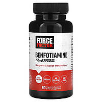 Force Factor, бенфотіамін, 250 мг, 90 рослинних капсул