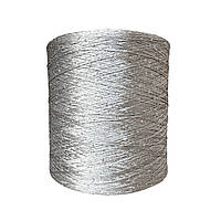 Італійська мікропайєтка 2 мм на основі, сірий з пайєткою в тон (Пряжа поліестер)