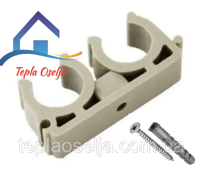 Кріплення (кліпса) PPR 20 подвійна FIRAT, фото 1