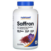 Nutricost, шафран, 88,5 мг, 240 капсул