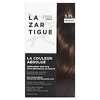 Lazartigue, стійка фарба для волосся з рослинними екстрактами, 5,35 шоколаду, 1 застосування