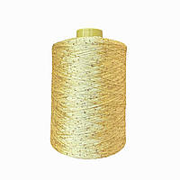 Італійська мікропайєтка 2 мм на основі, жовтий з золотою пайєткою (Пряжа поліестер)