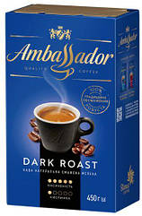 Кава мелена Ambassador Dark Roast суміш арабіки та робусти 450 г.