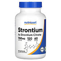 Nutricost, стронцій, 750 мг, 120 капсул (375 мг в 1 капсулі)