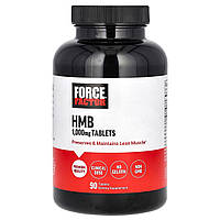 Force Factor, HMB, 1000 мг, 90 таблеток