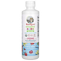 MaryRuth's, Organic Kids, ліпосомальні мультивітаміни для дітей віком 4–13 років, полуниця, вишня й ваніль, 450 мл (15,22 рідк.