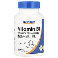 Nutricost, вітамін B1, 500 мг, 30 капсул