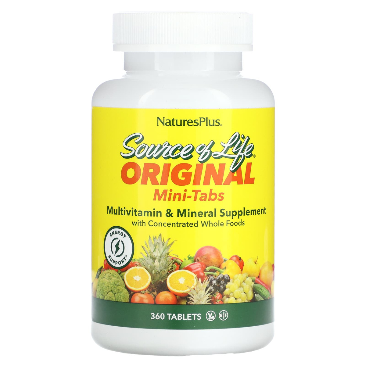 NaturesPlus, Source of Life, добавка з мультивітамінами й мікроелементами, 360 таблеток