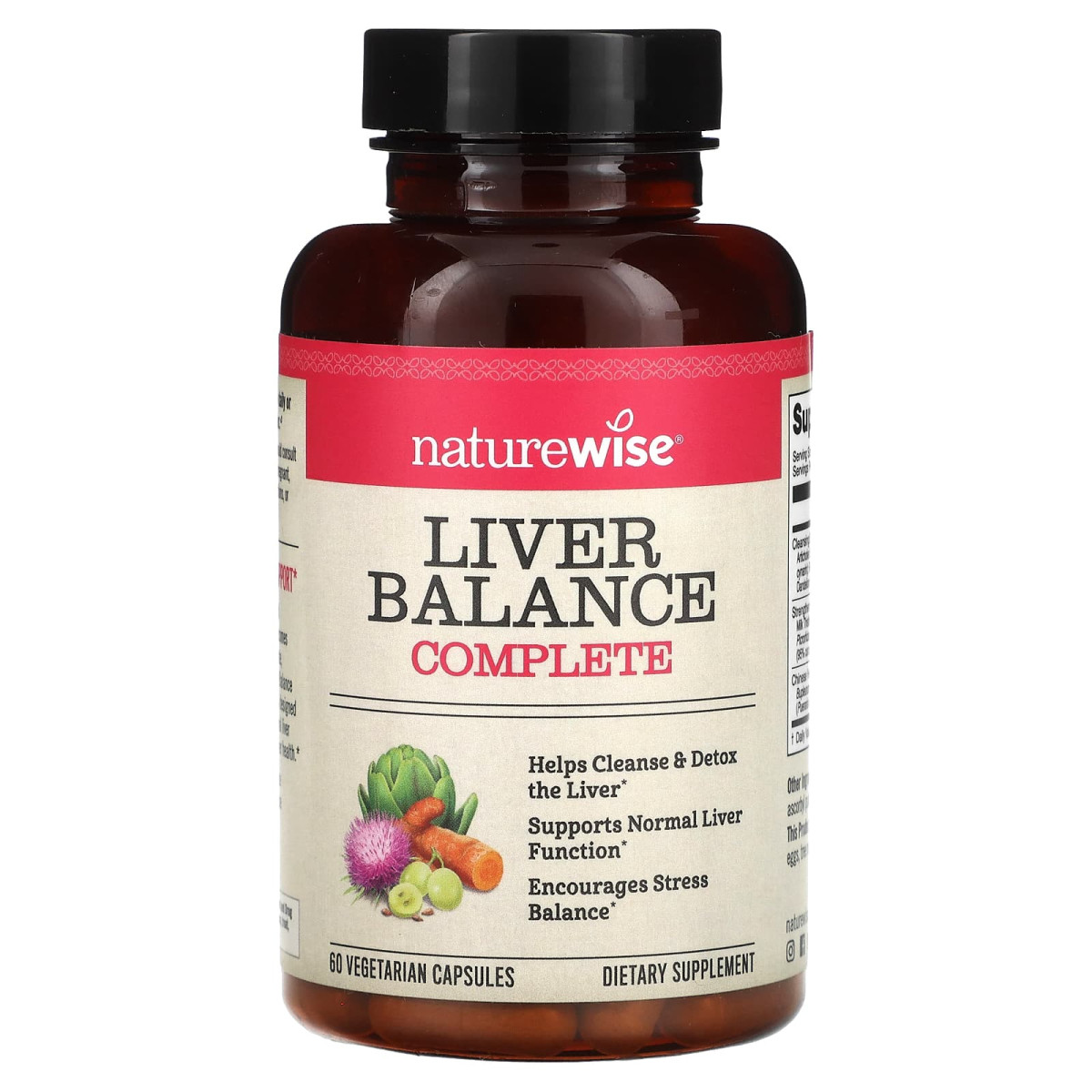 NatureWise, Комплекс для балансу печінки, 60 вегетаріанських капсул