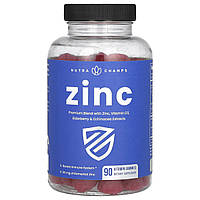 NutraChamps, Zinc, 50 мг, 90 жувальних таблеток із вітамінами (16,6 мг на 1 жувальну таблетку)